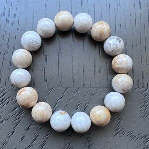 Coral jade bracelet 12mm